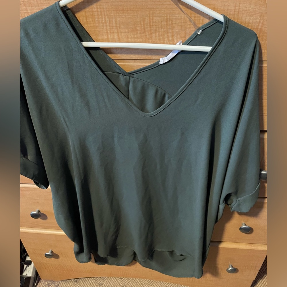 Olive Green Lush Blouse